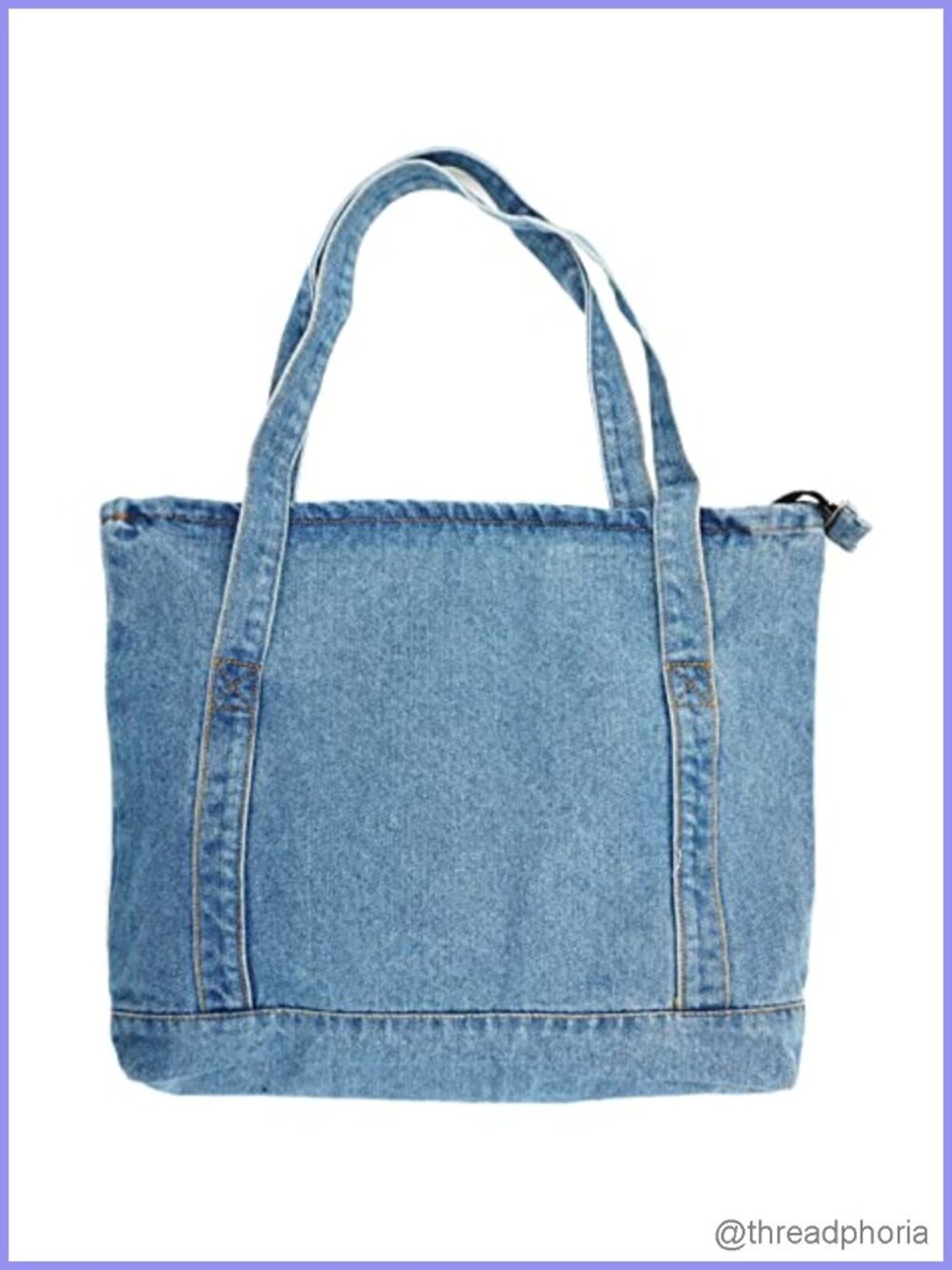 Denim Tote Bag Lightweight Retro Shoulder Handbag Travel Shopper